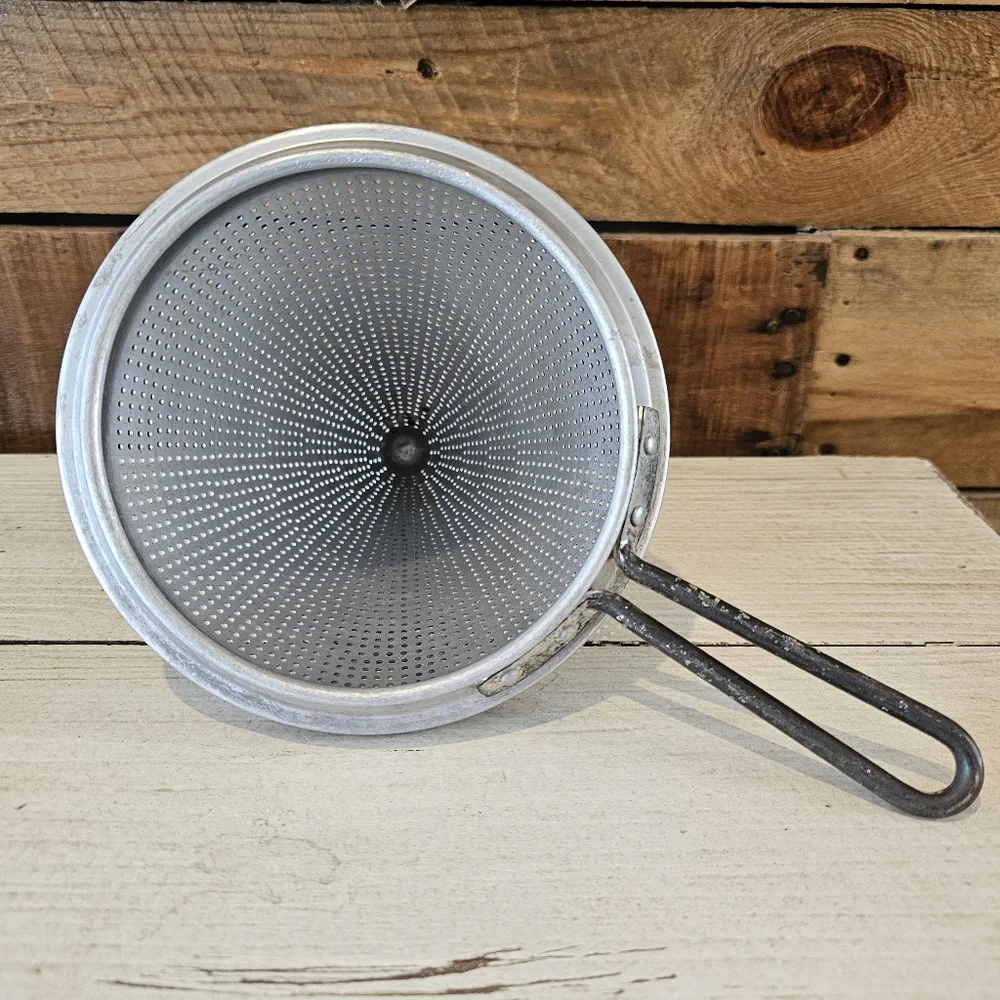 Vintage '50s Wear Ever No. 8 aluminum conical canning sieve